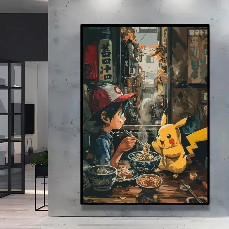 Pokemon  Anime Poster HD Canvas Print Home Decor Painting Kids Wall Decoration Living Room Poster Canvas Wall Art