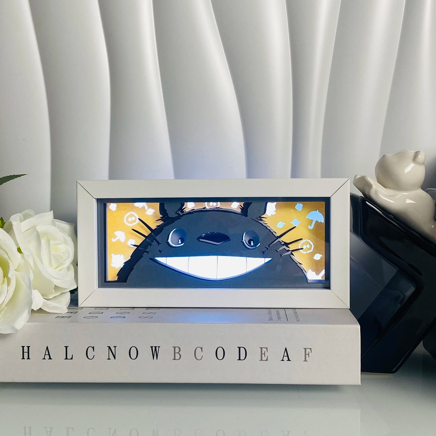 Anime Paper Cut Shadow Box LED Light for Bedroom Desk Decor Manga Birthday Gift Table Lamps Lightbox