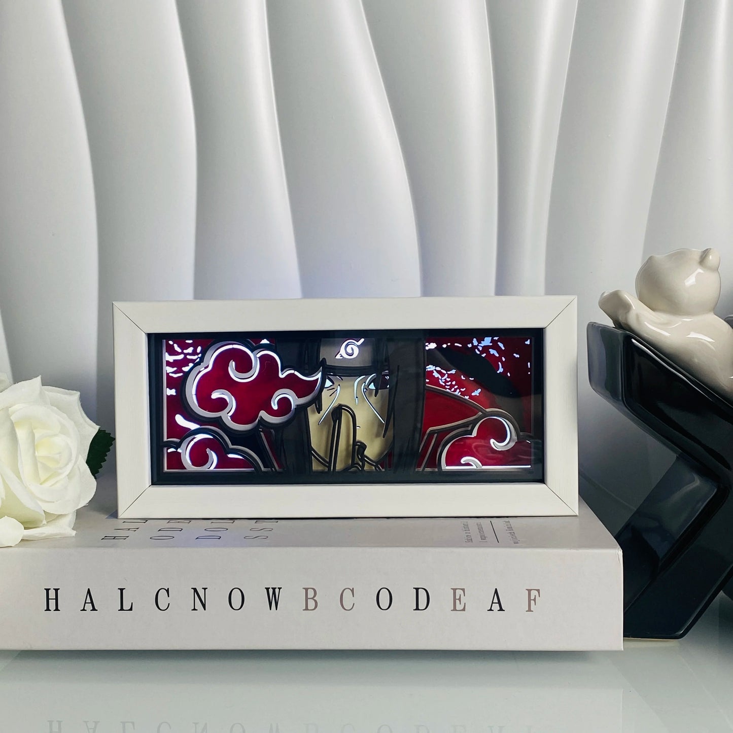 Anime Paper Cut Shadow Box LED Light for Bedroom Desk Decor Manga Birthday Gift Table Lamps Lightbox