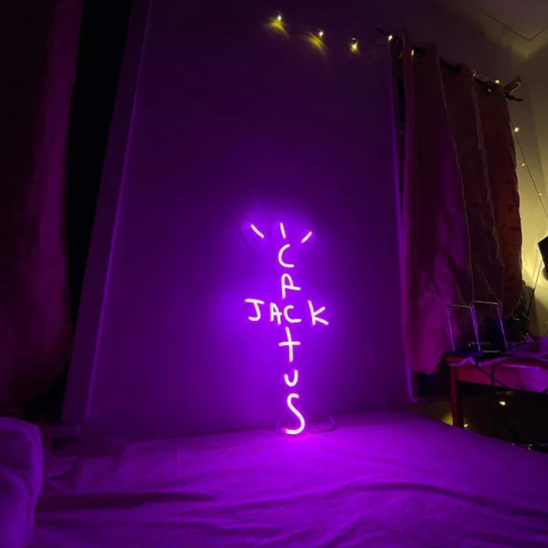 Enseigne Néon YourLab “Cactus Jack” LED USB – Décoration Murale Geek / Bar